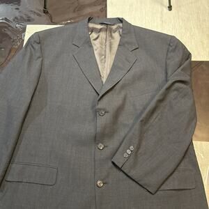 Brooks Brothers Brooksease Mens Charcoal Blazer 48R Wool USA Made 3 Button